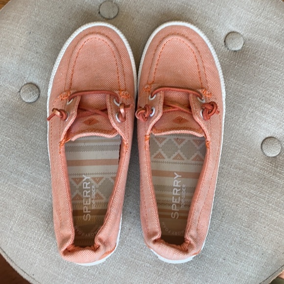 Sperry Slip On Lounge Away Sneaker Orangey Light Peach Women's 6 - Picture 7 of 14